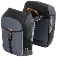 Basil miles double bag - dubbele fietstas, unisex, sportief, 34l, waterdicht, zwart - thumbnail