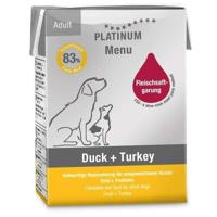 PLATINUM Menu Adult Duck+Turkey - natvoer voor honden - 185g - thumbnail