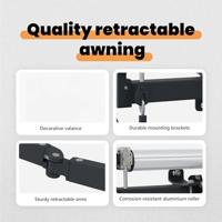 VidaXL Inklapbaar zonnescherm wit 400 x 200 cm stof - thumbnail