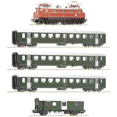 Roco 61494 H0 5-delige set elektrische locomotief 1670.27 met personenrijtuigen van de ÖBB