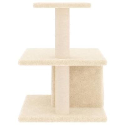 VidaXL Kattenmeubel met sisal krabpalen 48 cm crèmekleurig - thumbnail
