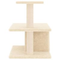 VidaXL Kattenmeubel met sisal krabpalen 48 cm crèmekleurig - thumbnail