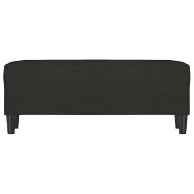 Bankje 100x35x41 cm stof zwart