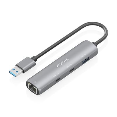 Hub USB Aisens ASUC-4P036-GR Grijs