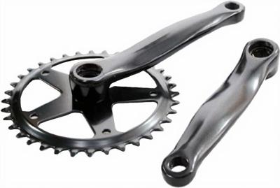 Lasco crankset 44t 1/8 en 3/32 170mm +3mm mat zwart