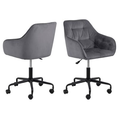 Bendt Bureaustoel 'Loren' Velvet, kleur Dark Grey Bendt Bureaustoel 'Loren' Velvet, kleur Dark Grey
