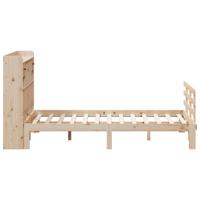 Bed met boekenkast zonder matras massief grenenhout 150x200 cm - thumbnail