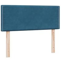 Boxspring met matras en LED fluweel donkerblauw 120x210 cm - thumbnail