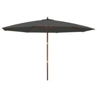 Parasol met houten paal 400x273 cm antracietkleurig - thumbnail