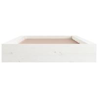 Bedframe massief hout wit 135x190 cm 4FT6 Double - thumbnail