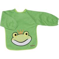 slabbetje met lange mouwen kikker groen 30 x 39 cm - thumbnail