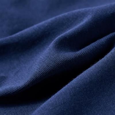 Kindershirt hond in bootprint 92 marineblauw