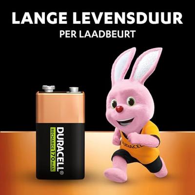 Duracell oplaadbare batterij 9V, op blister - thumbnail