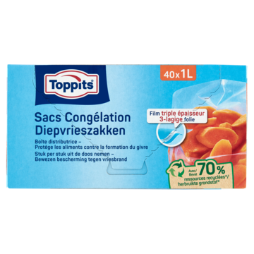 Toppits Diepvrieszakjes 1L 40 Stuks