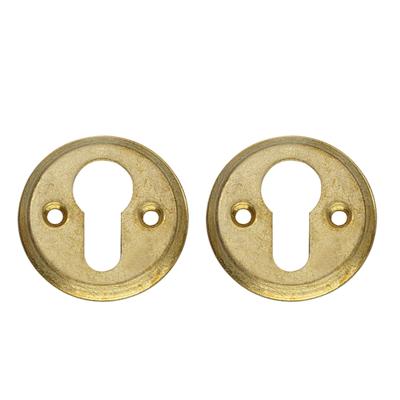 Intersteel Set van 2 cilinderrozettenTira rond messing getrommeld schroef - 0011.317387