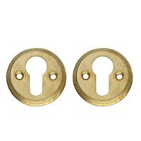 Intersteel Set van 2 cilinderrozettenTira rond messing getrommeld schroef - 0011.317387 - thumbnail