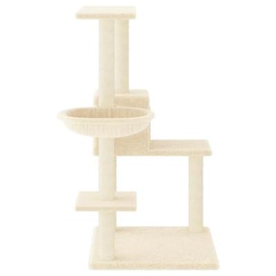Kattenmeubel met sisal krabpalen 95 cm crmekleurig - thumbnail
