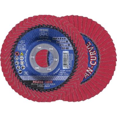 PFERD TOOLS 67689036 Co Sgp Curve Steelox Lamellenschijf Diameter 115 mm Boordiameter 22.23 mm Korrelgrootte (num) 60 10 stuk(s)