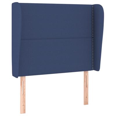 Hoofdbord met randen 183x23x78/88 cm stof blauw
