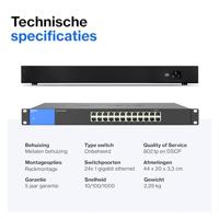 Linksys LGS124-EU 24-poorts onbeheerde Gigabit-netwerkswitch - Ethernet-switch/hub met metalen behuizing voor thuis en kantoor - Tafelmodel of wandbevestiging, Ethernet-splitter, Plug-and-play - thumbnail