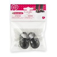 Corolle zwarte gelakte babyschoentjes voor poppen, 36cm - thumbnail