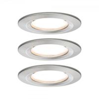 Paulmann Nova Inbouwlamp voor badkamer Set van 3 stuks LED LED 18 W IP44 IJzer (geborsteld) - thumbnail