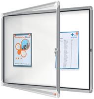 Nobo Premium Plus binnenvitrine, draaideur met slot, magnetisch, 8 x A4 - thumbnail