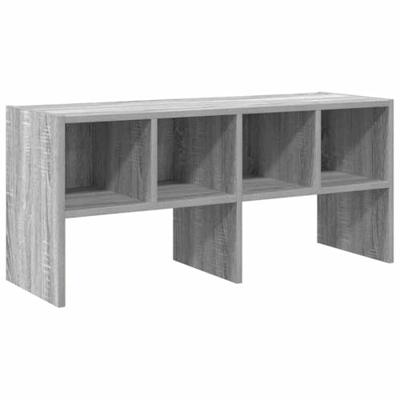 VidaXL Schoenenrek stapelbaar 89,5x30x40 cm grijs sonoma eikenkleurig VidaXL Schoenenrek stapelbaar 89,5x30x40 cm grijs sonoma eikenkleurig