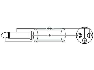 Omnitronic 3022516L XLR Adapterkabel [1x XLR-bus 3-polig - 1x Jackplug male 6,3 mm (mono)] 0.90 m Zwart - thumbnail