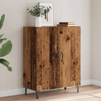 Dressoir 70x34x90 cm bewerkt hout oud houtkleurig - thumbnail