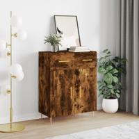 Dressoir 69,5x34x90 cm bewerkt hout gerookt eikenkleurig - thumbnail