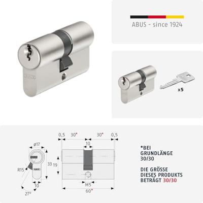 ABUS 598074 Dubbele profielcilinder 30 / 30mm