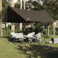 VidaXL Kampeerluifel waterdicht 438x376x212 cm bruin - thumbnail