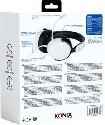 Over-ear gamingheadset - KONIX - Nexus PS5 - 40 mm luidsprekers - Ingebouwde microfoon - 1,5 m kabel