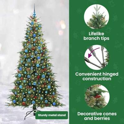 VidaXL Kunstmatige inklapbare kerstboom groen 210 cm pe en pvc VidaXL Kunstmatige inklapbare kerstboom groen 210 cm pe en pvc