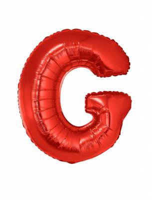 Folieballon Rood Letter &apos;G&apos; groot