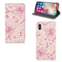Apple iPhone Xs Max Smart Cover Pink Flowers - thumbnail