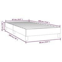 Bedframe kunstleer crmekleurig 90x190 cm - thumbnail