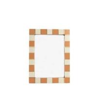 Sissy-Boy Oranje fotolijstje met checker rand - thumbnail