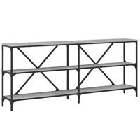 Wandtafel 180x30x75 cm bewerkt hout en ijzer grijs sonoma eiken - thumbnail