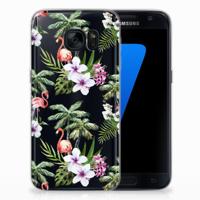 Samsung Galaxy S7 | TPU Hoesje | Flamingo Palms - thumbnail