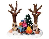 Lemax staying warm verlicht kerstdorp tafereel Vail Village 2010 - thumbnail