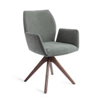 Jesper Home Misaki eetkamerstoel Breezy Blue revolve oak walnut - thumbnail