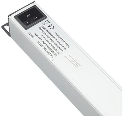 Intellinet 163651 19 inch Stekkerdoos voor patchkast 1 HE Apparaatcontactdoos C13 10A Vast inbouw Geschikt voor kastdiepte: vanaf 300 mm Zwart, Zilver