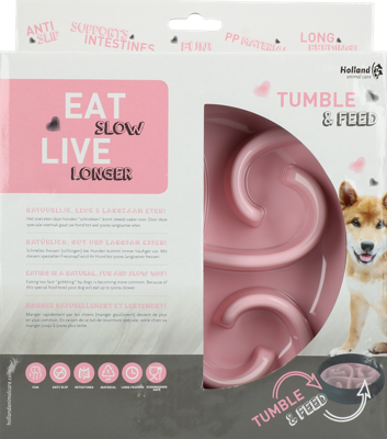 Eat Slow Live Longer Tumble Feeder Grey