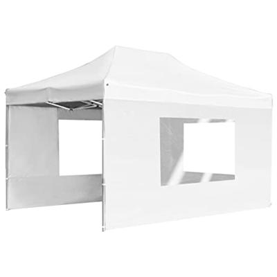 Partytent inklapbaar met wanden 4,5x3 m aluminium wit Partytent inklapbaar met wanden 4,5x3 m aluminium wit