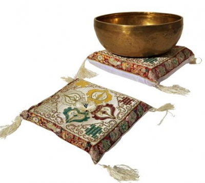 Klankschaalkussen Deluxe Dubbele Dorje Wit
