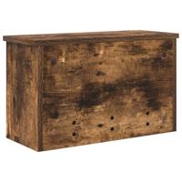 Wandgemonteerde kapstok met plank Gerookt eiken 50 x 20 x 30 cm - thumbnail