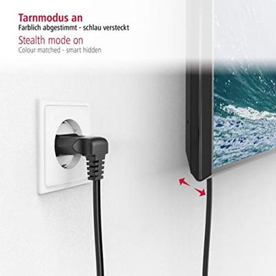 Hama Euro-netsnoer Voor Sonos PLAY:1/PLAY:5 Aan Beide Zijden Haaks 3 M Zwart