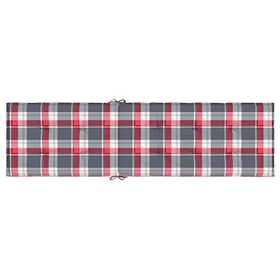 VidaXL Terrasstoelkussen ruitpatroon (75+105)x50x4 cm rood